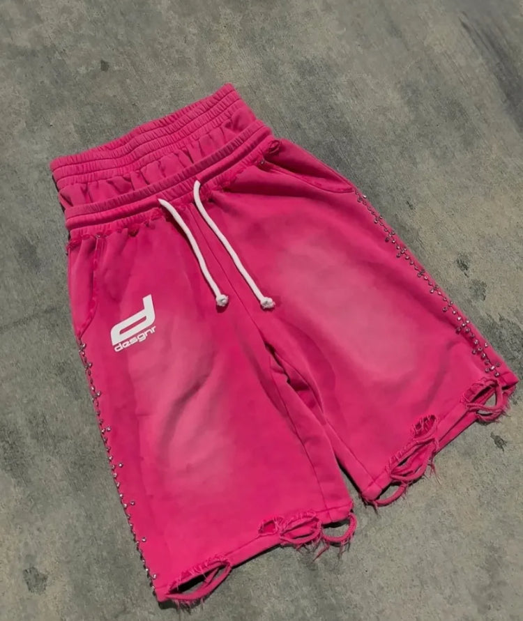Pink double stacked shorts