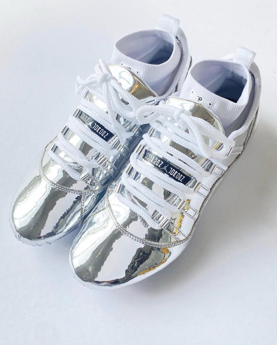AA CHROME JORDAN 11 CLEATS