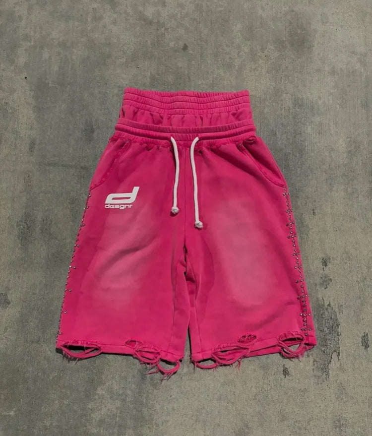 Pink double stacked shorts