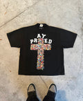 Prayed black tee shirt